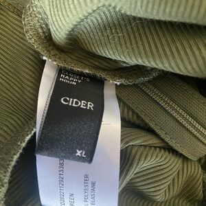 Cider Forest Green Ribbed Knit One Piece Viral Jumper